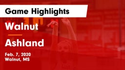 Walnut  vs Ashland Game Highlights - Feb. 7, 2020