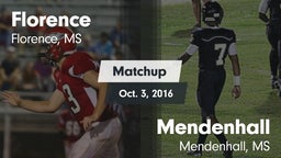 Matchup: Florence vs. Mendenhall  2016