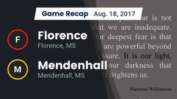 Recap: Florence  vs. Mendenhall  2017