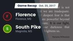 Recap: Florence  vs. South Pike  2017