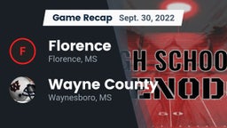 Recap: Florence  vs. Wayne County  2022