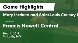 Mary Institute and Saint Louis Country Day School vs Francis Howell Central Game Highlights - Dec. 4, 2019