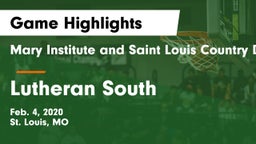 Mary Institute and Saint Louis Country Day School vs Lutheran  South Game Highlights - Feb. 4, 2020