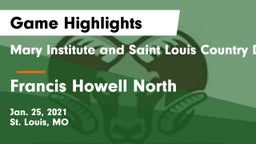 Mary Institute and Saint Louis Country Day School vs Francis Howell North  Game Highlights - Jan. 25, 2021