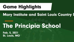 Mary Institute and Saint Louis Country Day School vs The Principia School Game Highlights - Feb. 5, 2021