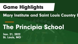 Mary Institute and Saint Louis Country Day School vs The Principia School Game Highlights - Jan. 21, 2022