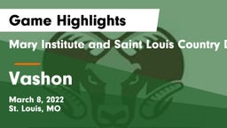 Mary Institute and Saint Louis Country Day School vs Vashon  Game Highlights - March 8, 2022