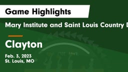 Mary Institute and Saint Louis Country Day School vs Clayton  Game Highlights - Feb. 3, 2023
