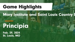 Mary Institute and Saint Louis Country Day School vs Principia  Game Highlights - Feb. 29, 2024
