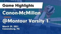 Canon-McMillan  vs @Montour Varsity 1 Game Highlights - March 29, 2021