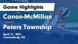 Canon-McMillan  vs Peters Township  Game Highlights - April 21, 2021