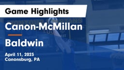 Canon-McMillan  vs Baldwin  Game Highlights - April 11, 2023