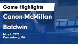Canon-McMillan  vs Baldwin  Game Highlights - May 4, 2023