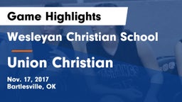 Wesleyan Christian School vs Union Christian  Game Highlights - Nov. 17, 2017