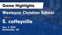 Wesleyan Christian School vs S. coffeyville Game Highlights - Dec. 3, 2018