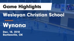 Wesleyan Christian School vs Wynona Game Highlights - Dec. 18, 2018