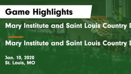 Mary Institute and Saint Louis Country Day School vs Mary Institute and Saint Louis Country Day School Game Highlights - Jan. 10, 2020