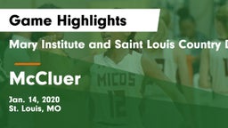 Mary Institute and Saint Louis Country Day School vs McCluer  Game Highlights - Jan. 14, 2020