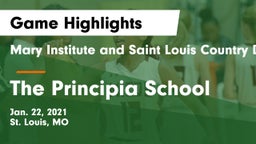 Mary Institute and Saint Louis Country Day School vs The Principia School Game Highlights - Jan. 22, 2021