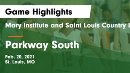 Mary Institute and Saint Louis Country Day School vs Parkway South  Game Highlights - Feb. 20, 2021