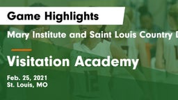 Mary Institute and Saint Louis Country Day School vs Visitation Academy  Game Highlights - Feb. 25, 2021