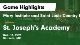 Mary Institute and Saint Louis Country Day School vs St. Joseph's Academy Game Highlights - Dec. 11, 2023