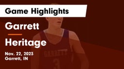 Garrett  vs Heritage  Game Highlights - Nov. 22, 2023