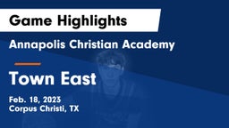 Annapolis Christian Academy  vs Town East Game Highlights - Feb. 18, 2023