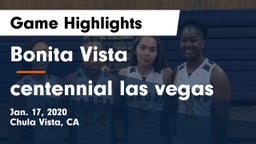 Bonita Vista  vs centennial las vegas Game Highlights - Jan. 17, 2020