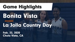 Bonita Vista  vs La Jolla Country Day  Game Highlights - Feb. 22, 2020