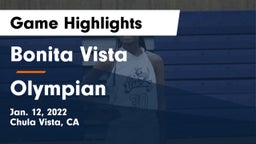 Bonita Vista  vs Olympian  Game Highlights - Jan. 12, 2022