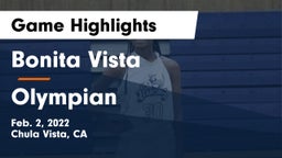 Bonita Vista  vs Olympian  Game Highlights - Feb. 2, 2022
