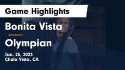 Bonita Vista  vs Olympian  Game Highlights - Jan. 25, 2023