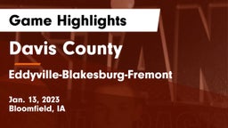 Davis County  vs Eddyville-Blakesburg-Fremont Game Highlights - Jan. 13, 2023