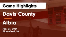Davis County  vs Albia  Game Highlights - Jan. 26, 2024
