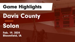 Davis County  vs Solon  Game Highlights - Feb. 19, 2024