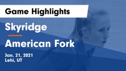 Skyridge  vs American Fork  Game Highlights - Jan. 21, 2021