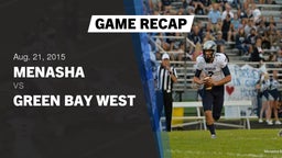 Recap: Menasha  vs. Green Bay West  - Boys Varsity Football 2015