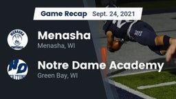 Recap: Menasha  vs. Notre Dame Academy 2021