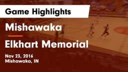 Mishawaka  vs Elkhart Memorial  Game Highlights - Nov 23, 2016