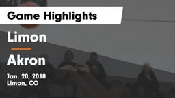 Limon  vs Akron Game Highlights - Jan. 20, 2018