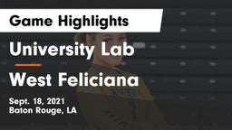 University Lab  vs West Feliciana Game Highlights - Sept. 18, 2021
