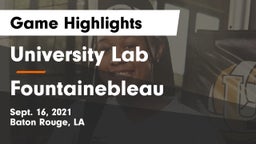 University Lab  vs Fountainebleau Game Highlights - Sept. 16, 2021
