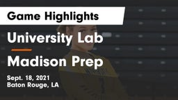 University Lab  vs Madison Prep Game Highlights - Sept. 18, 2021