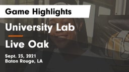 University Lab  vs Live Oak  Game Highlights - Sept. 23, 2021