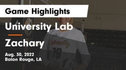University Lab  vs Zachary  Game Highlights - Aug. 30, 2022