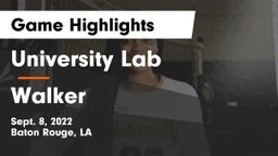 University Lab  vs Walker  Game Highlights - Sept. 8, 2022