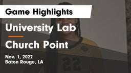 University Lab  vs Church Point  Game Highlights - Nov. 1, 2022