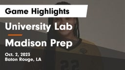 University Lab  vs Madison Prep Game Highlights - Oct. 2, 2023