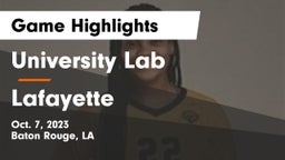 University Lab  vs Lafayette Game Highlights - Oct. 7, 2023